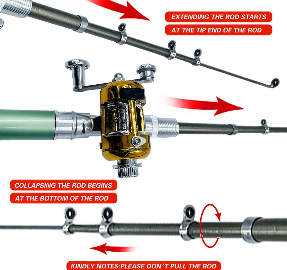 Fishing Rod Reel Combo Set