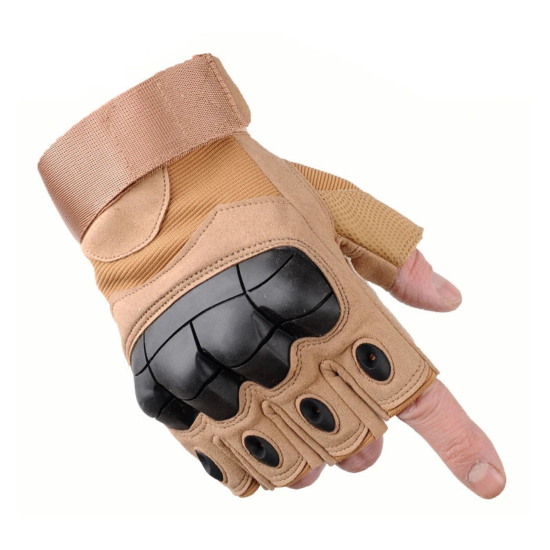 OutdoorTactical five fingers Gloves Hard Knuckle Paintball Airsoft Hunting Combat Ridin Motorcycle glog Hiking Half Finger Glove