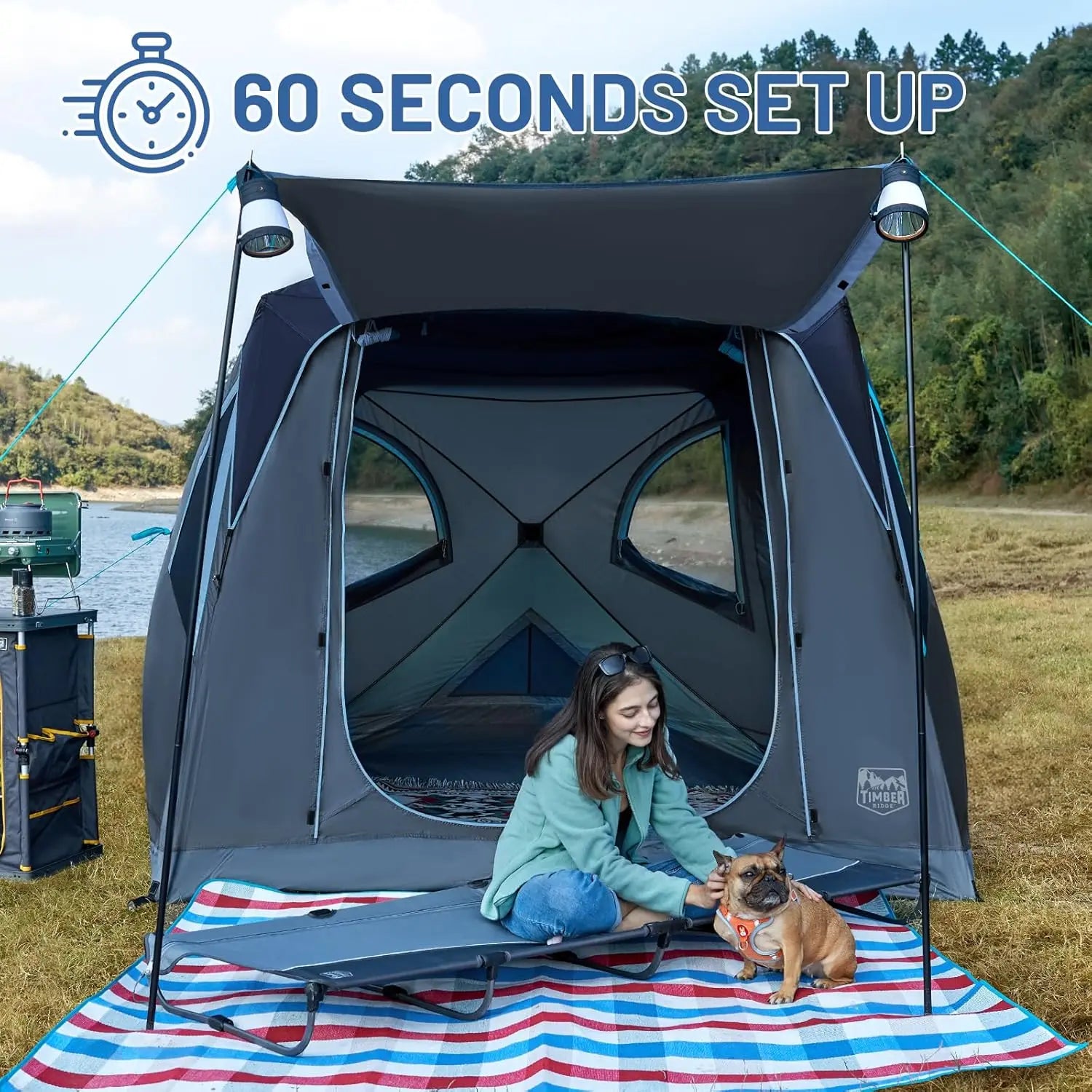 Portable Weather Resistant Camping Tent