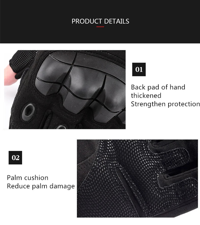 OutdoorTactical five fingers Gloves Hard Knuckle Paintball Airsoft Hunting Combat Ridin Motorcycle glog Hiking Half Finger Glove