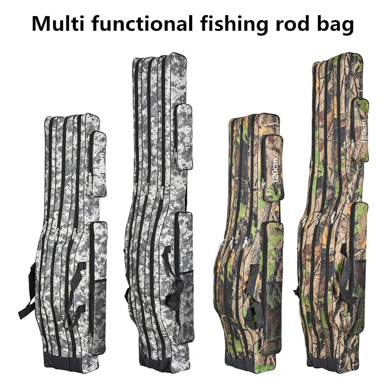 Three-layer Foldable Fishing Rod Bag