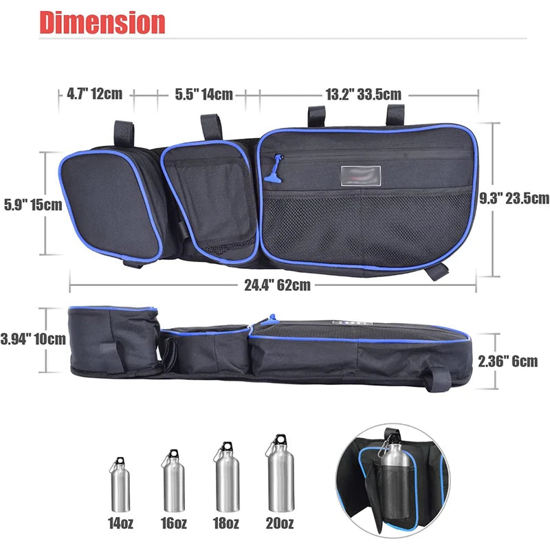 UTV X3 Maverick Side Storage Door Bag Front Upper Door Bags Knee Pad Car Organizer Fits For Can Am Maverick X3 XDS Turbo R