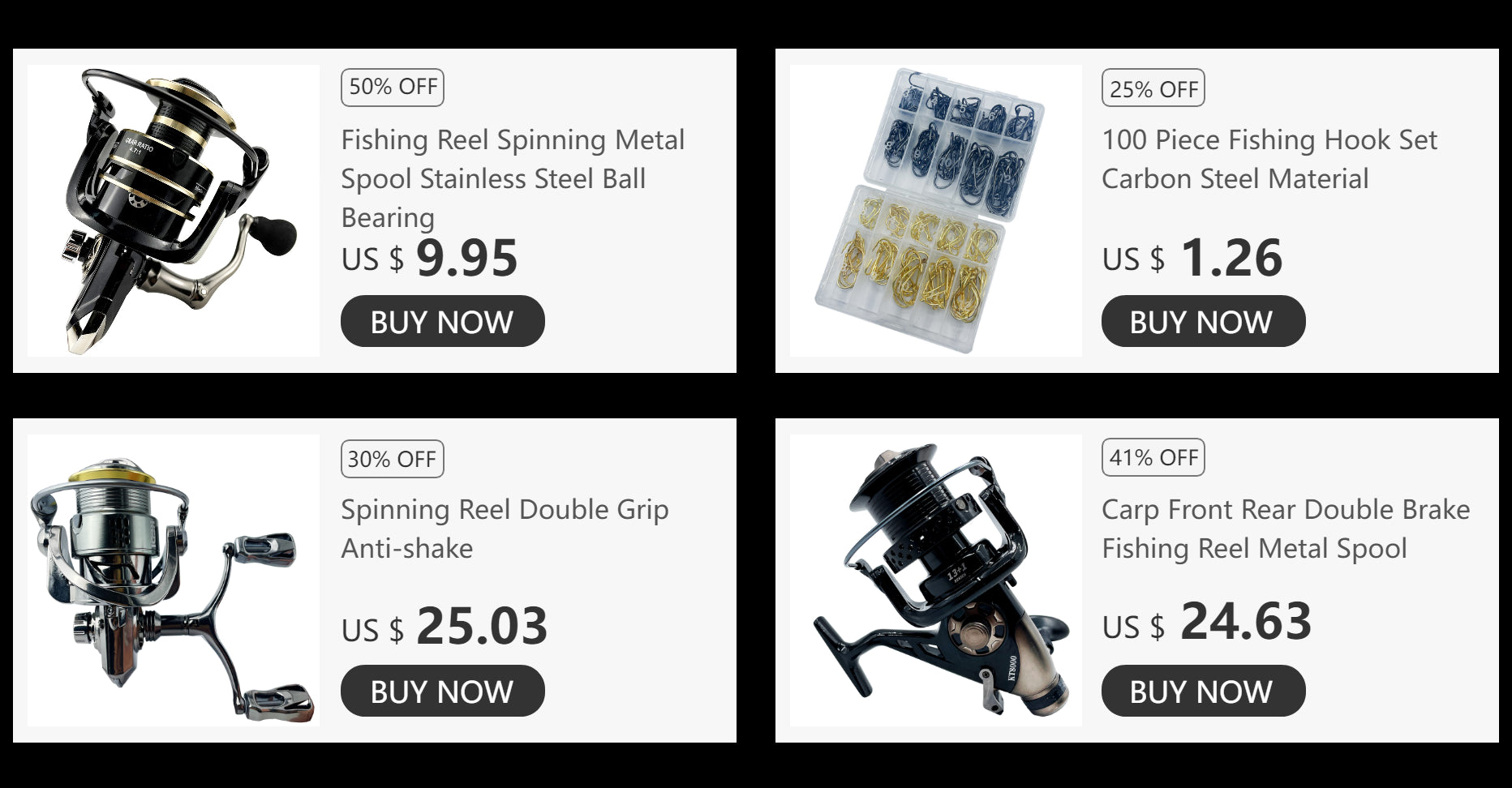 Fishing Rod Reel Combo Set