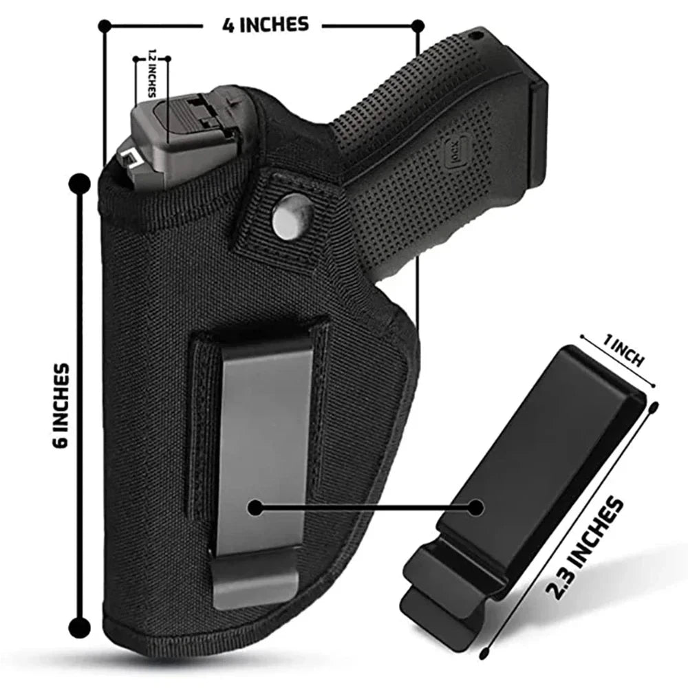 Outdoor Tactical Hunting Holster Nylon Concealed Gun Pouch for Glock Sig Sauer Beretta Kahr IWB General Tactical Equipment