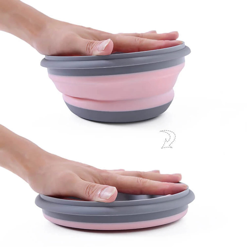 Portable Folding Silicone Lunch Box Bowl Set