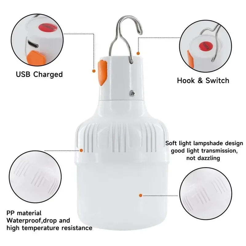 Rechargeable Camping Equipment LED Emergency Light