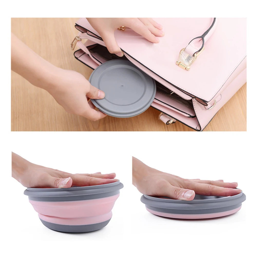 Portable Folding Silicone Lunch Box Bowl Set