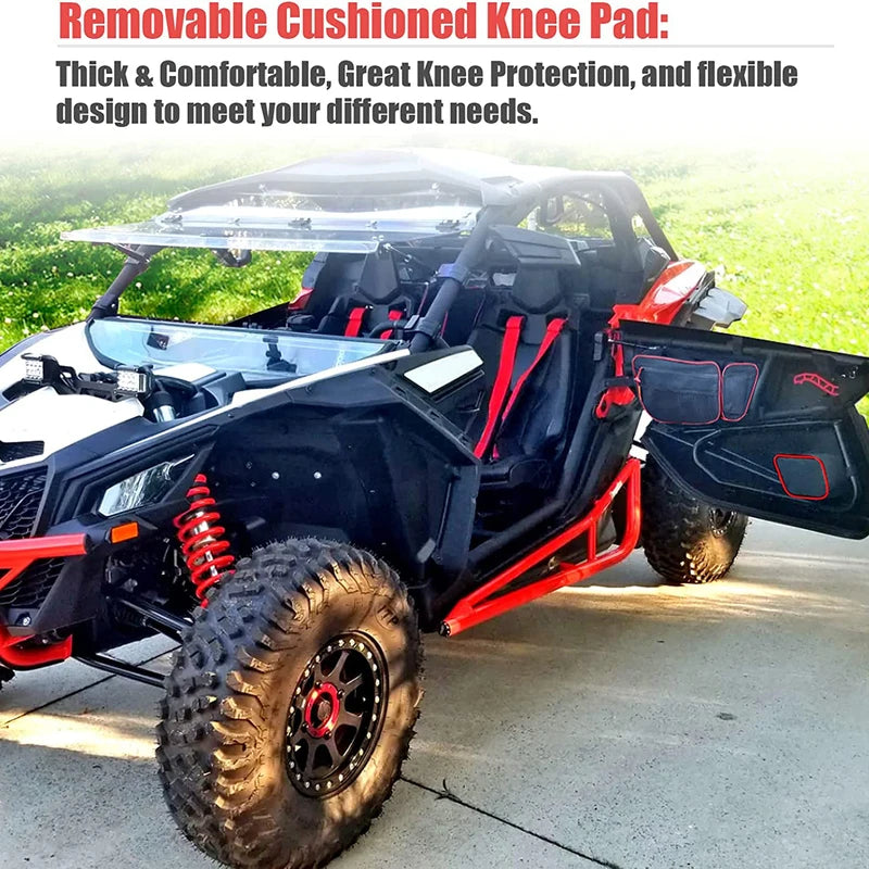 UTV X3 Maverick Side Storage Door Bag Front Upper Door Bags Knee Pad Car Organizer Fits For Can Am Maverick X3 XDS Turbo R