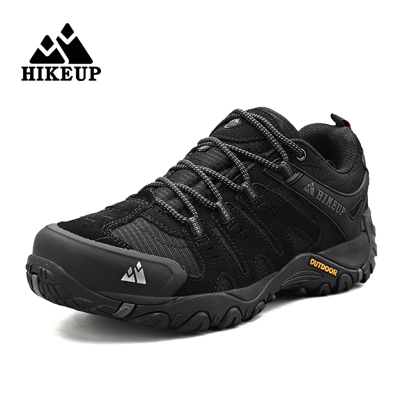 HIKEUP Men's  Suede Leather Hiking Shoes