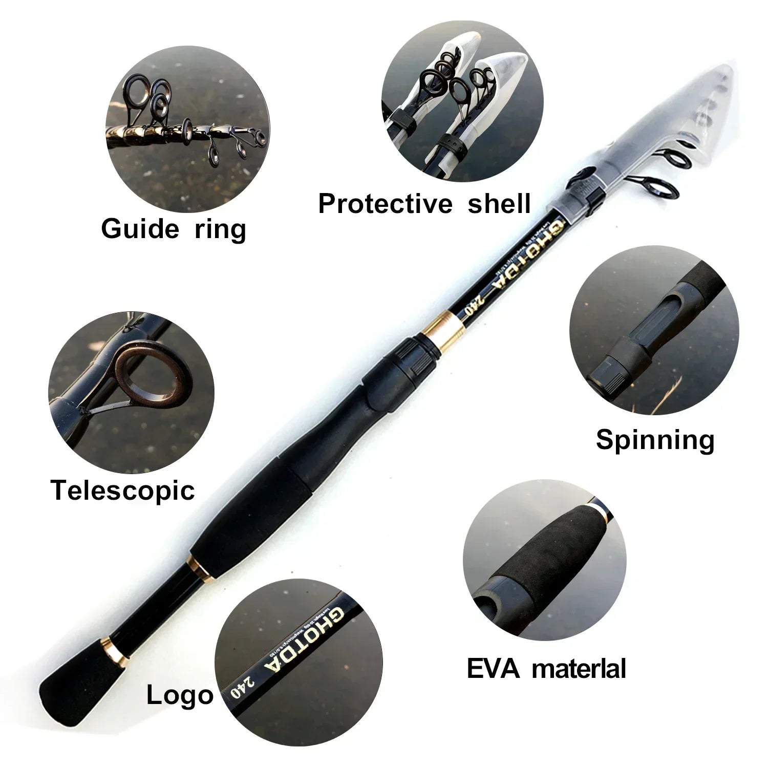Fishing Rod and Reel Combo Baitcasting