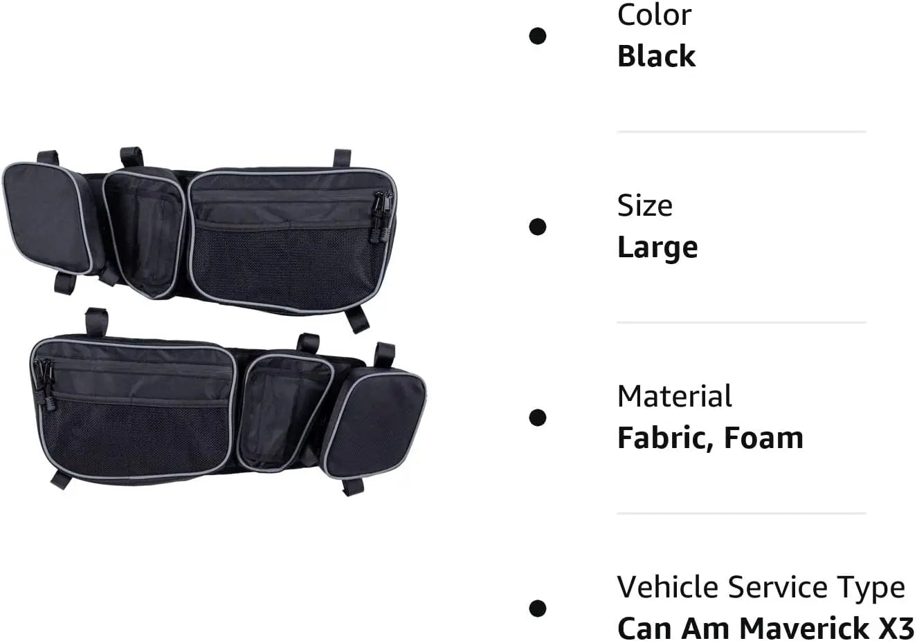 UTV X3 Maverick Side Storage Door Bag Front Upper Door Bags Knee Pad Car Organizer Fits For Can Am Maverick X3 XDS Turbo R
