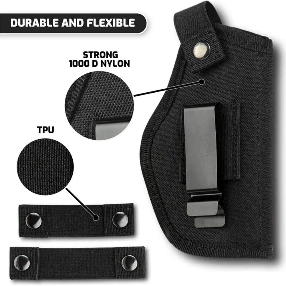 Outdoor Tactical Hunting Holster Nylon Concealed Gun Pouch for Glock Sig Sauer Beretta Kahr IWB General Tactical Equipment