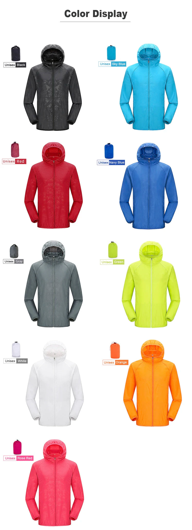 Men Women Waterproof Jacket