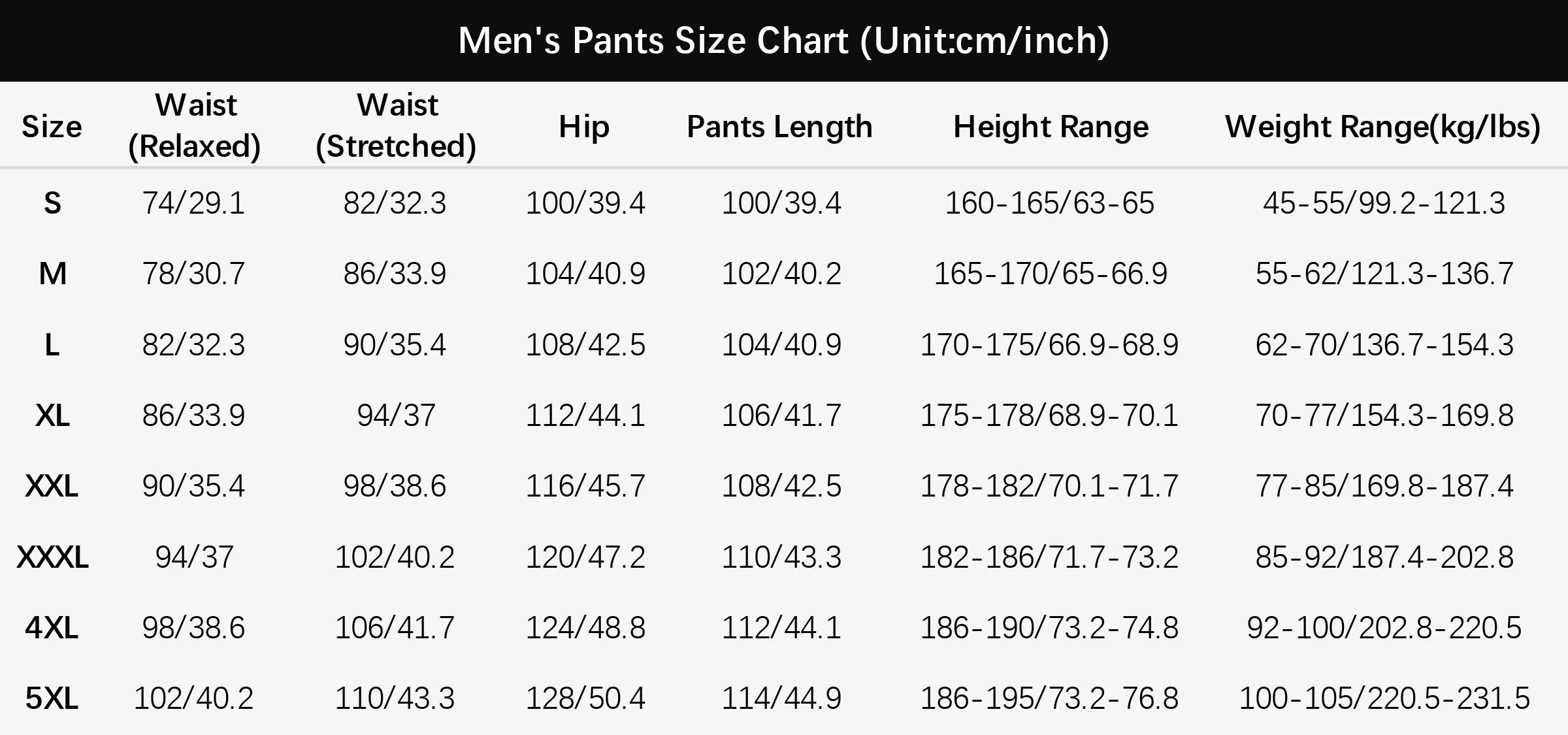 Men Women Pants