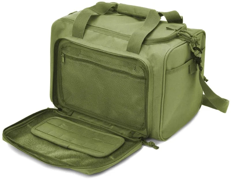 Gun Range Storage Bag Molle System Outdoor Hunting Accessory Nylon Gun Tactical Case Bags Pistol Tool Shoulder Pack Sniper Black