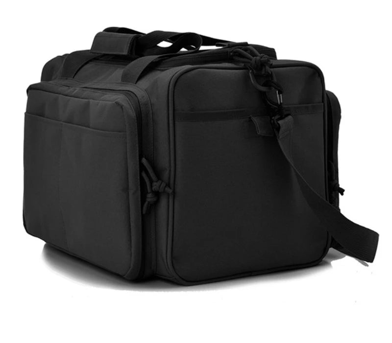 Gun Range Storage Bag Molle System Outdoor Hunting Accessory Nylon Gun Tactical Case Bags Pistol Tool Shoulder Pack Sniper Black
