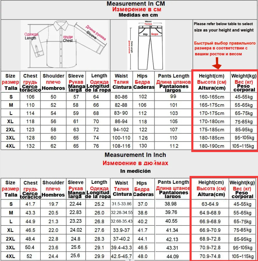 Men's Pants/Jacket Sets