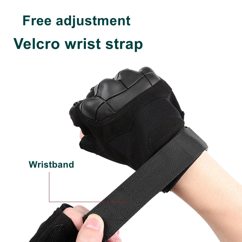 OutdoorTactical five fingers Gloves Hard Knuckle Paintball Airsoft Hunting Combat Ridin Motorcycle glog Hiking Half Finger Glove