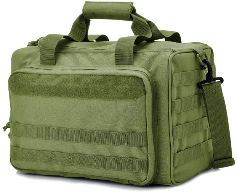 Gun Range Storage Bag Molle System Outdoor Hunting Accessory Nylon Gun Tactical Case Bags Pistol Tool Shoulder Pack Sniper Black