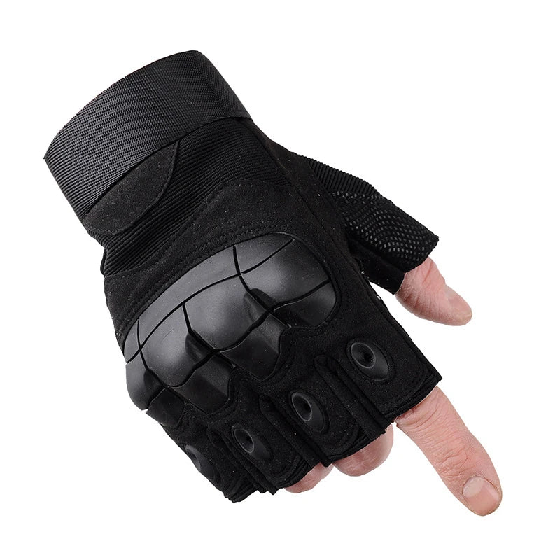 OutdoorTactical five fingers Gloves Hard Knuckle Paintball Airsoft Hunting Combat Ridin Motorcycle glog Hiking Half Finger Glove