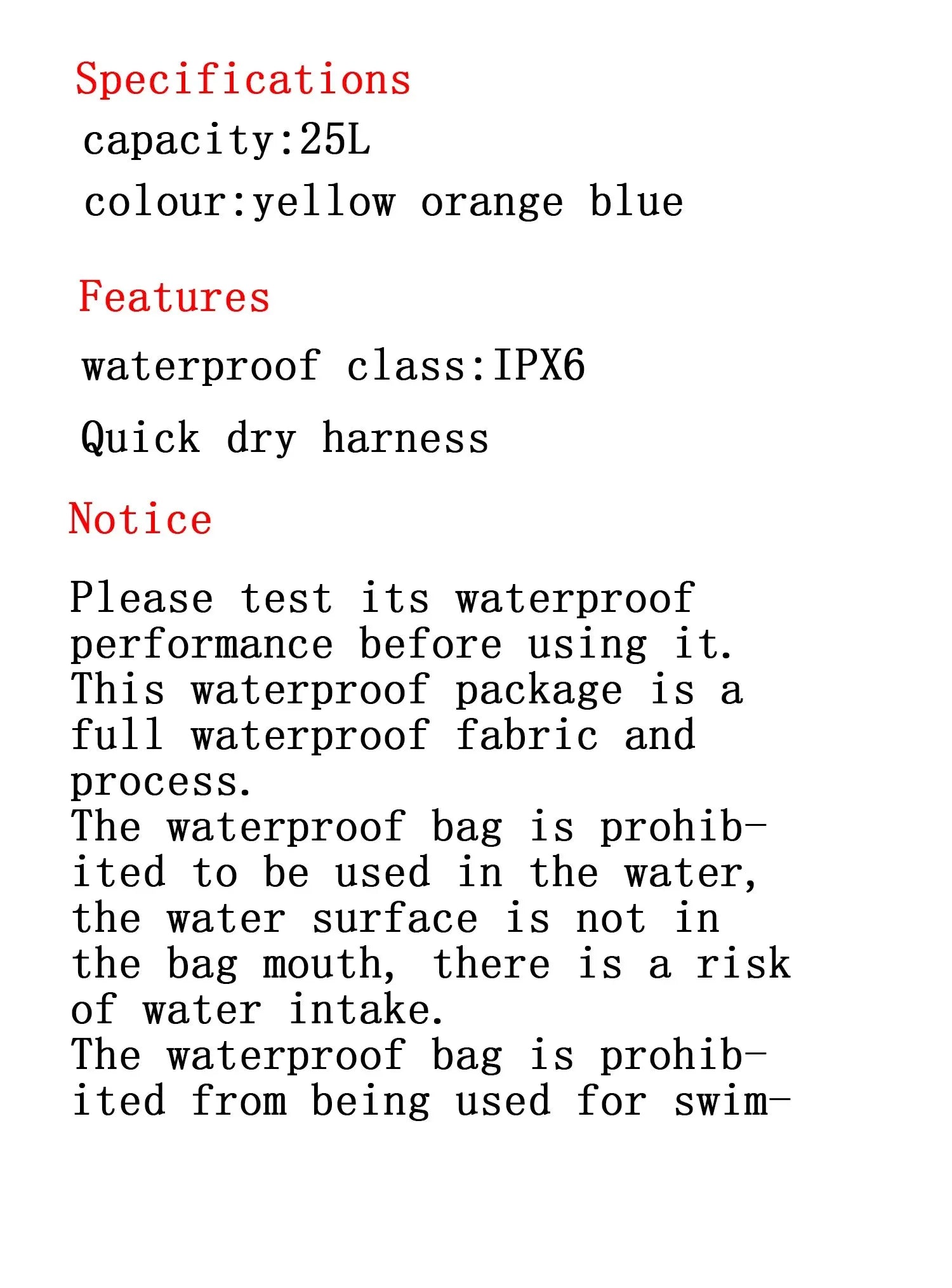 Waterproof Bag